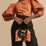 "Aina" Orange Sorbet Small Leather Handbag