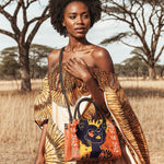 "Aina" Orange Sorbet Small Leather Handbag