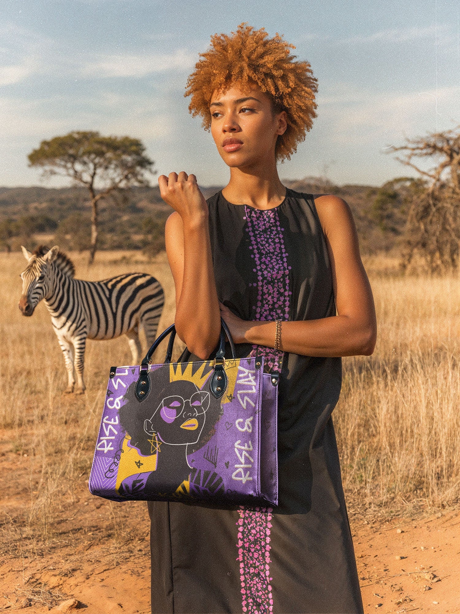 "Aina" Grape Soda Leather Handbag