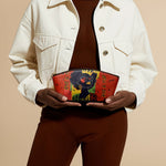 "Aina" Flame Red Eclipse Makeup Bag