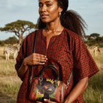 "Aina" Flame Red Mini Satchel