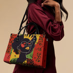 "Aina" Flame Red Leather Handbag
