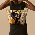 "Aina" Honeycomb Leather Tote Bag