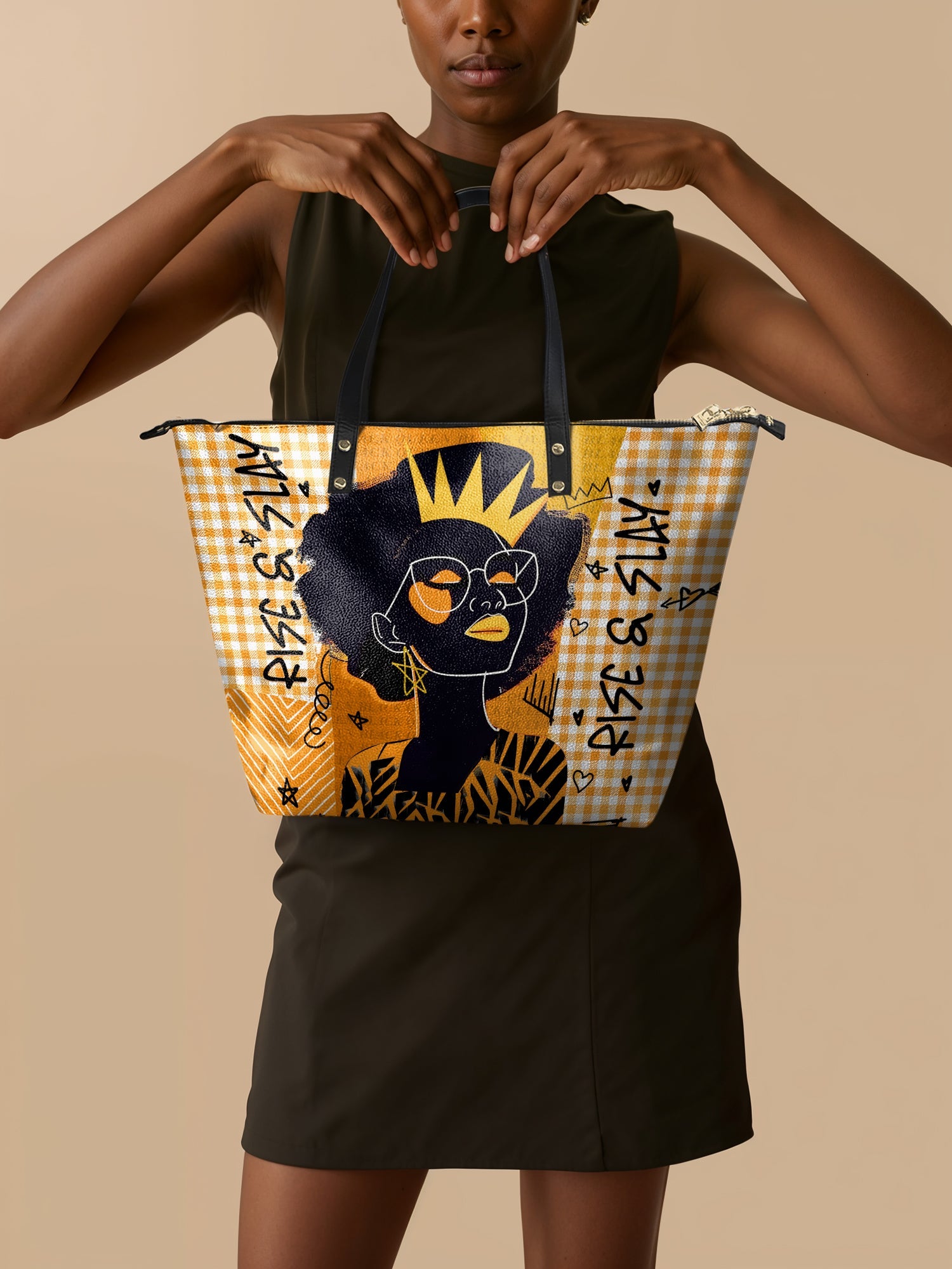 "Aina" Honeycomb Leather Tote Bag