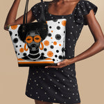 "Fahari" Marshmallow Citrus Leather Tote Bag