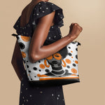 "Fahari" Marshmallow Citrus Leather Tote Bag