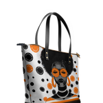 "Fahari" Marshmallow Citrus Leather Tote Bag