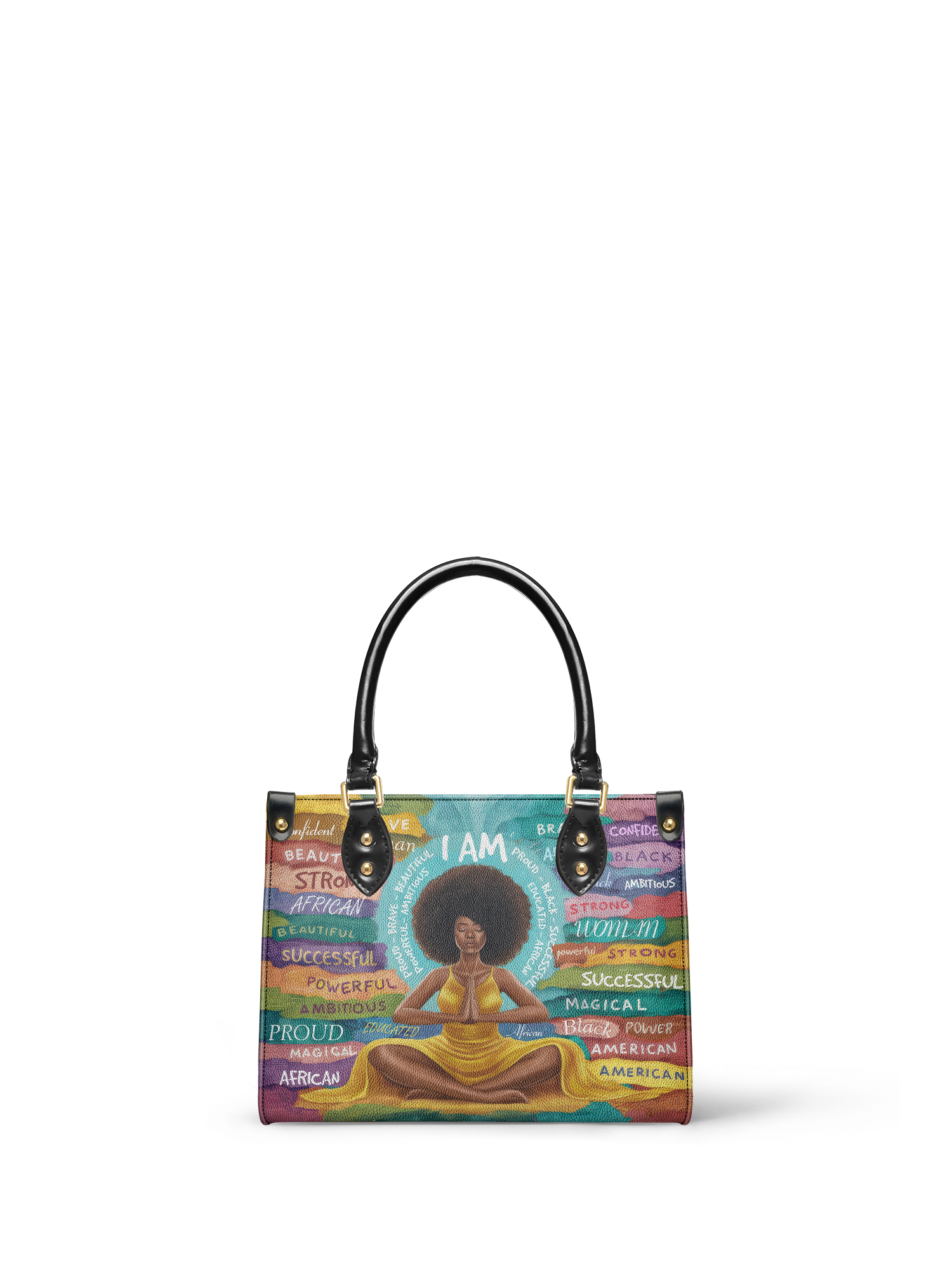 "AfroEssence" Small Leather Handbag