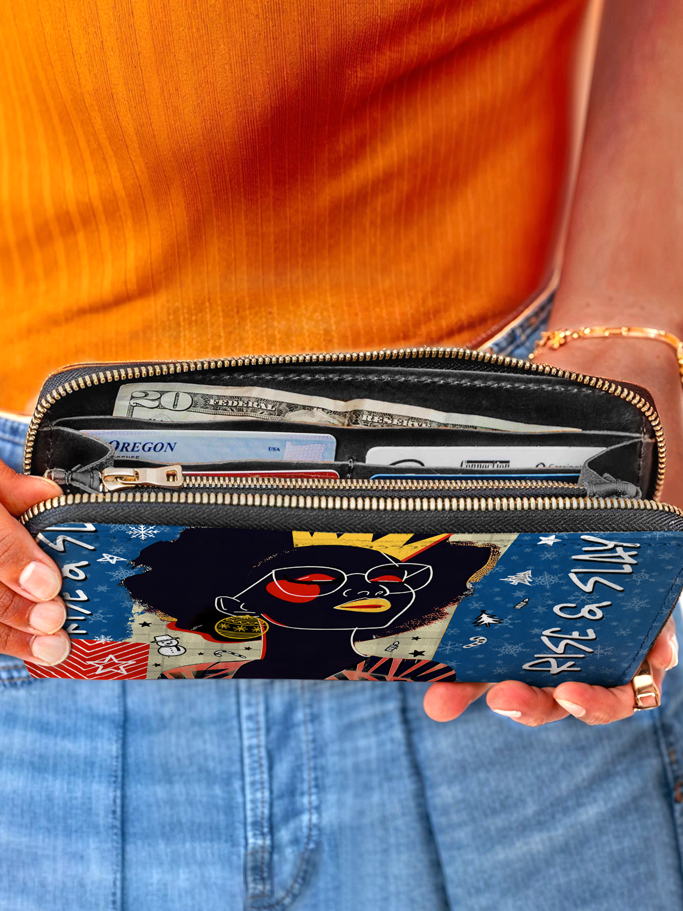 "Aina" Blueberry Snow Wallet