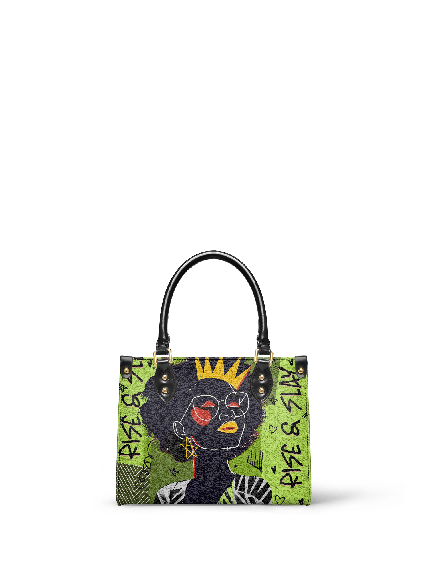 "Aina" Lime Pop Small Leather Handbag