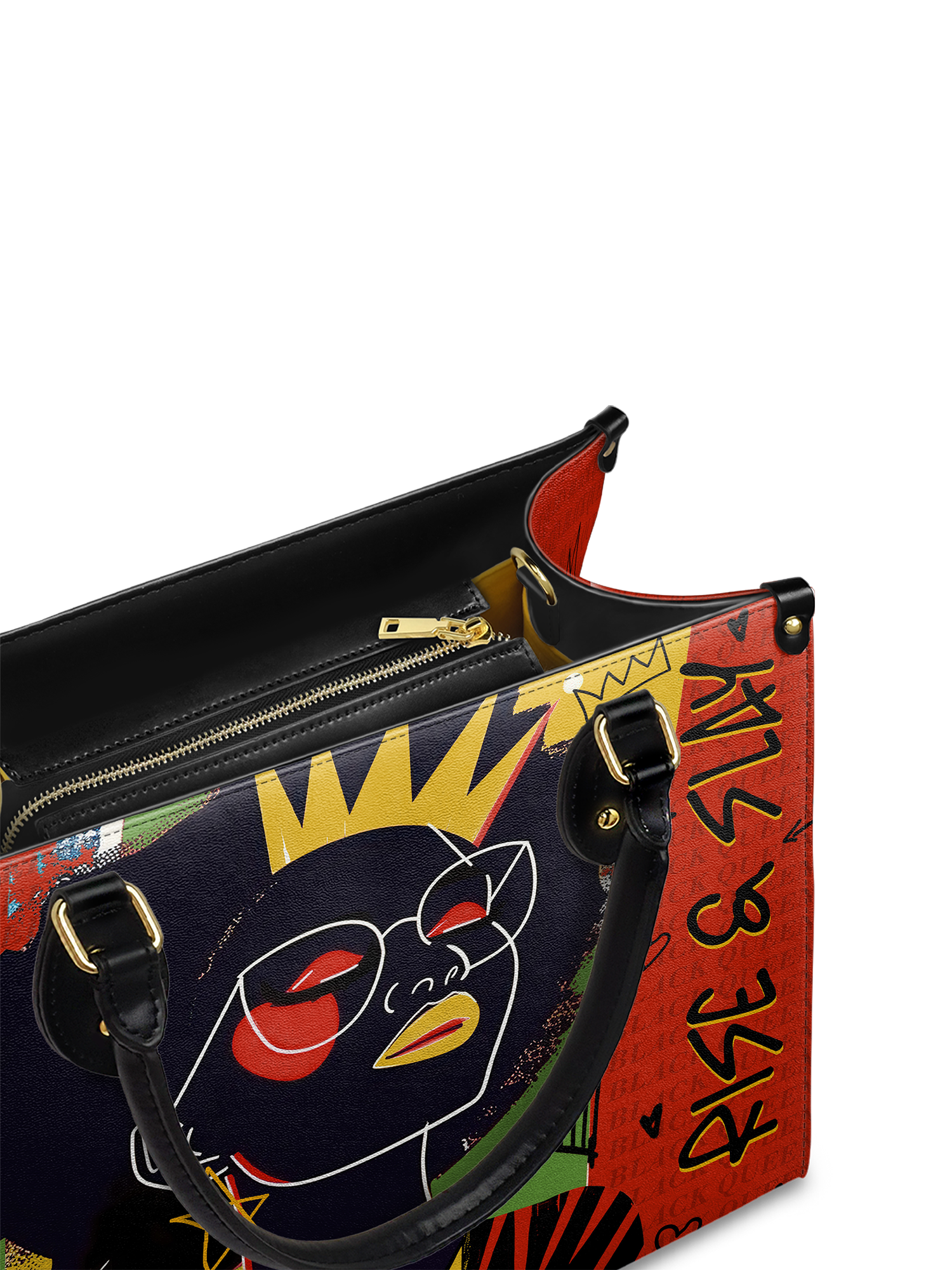 "Aina" Flame Red Leather Handbag