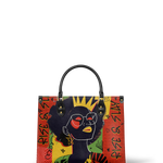 "Aina" Flame Red Leather Handbag