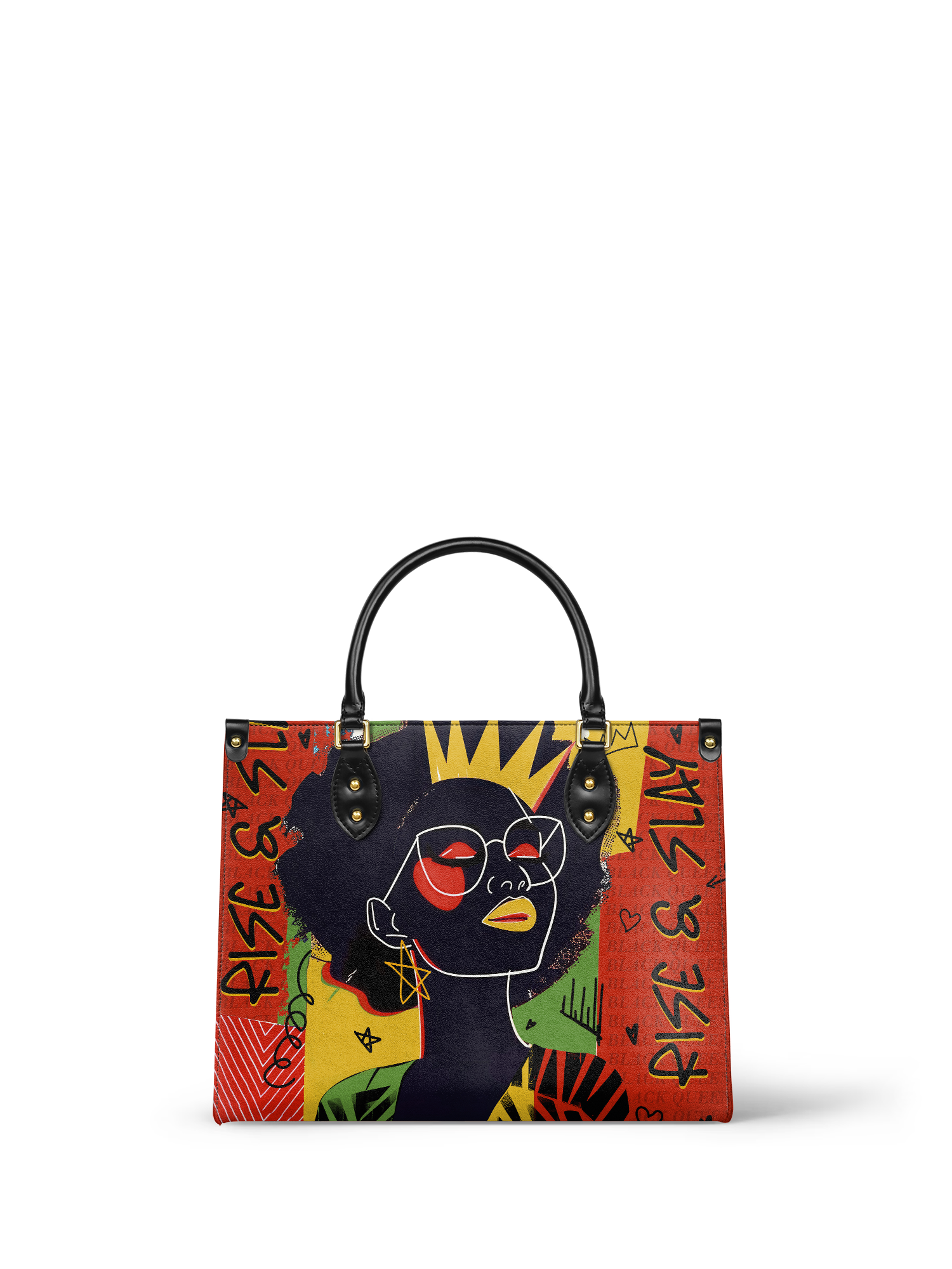 "Aina" Flame Red Leather Handbag