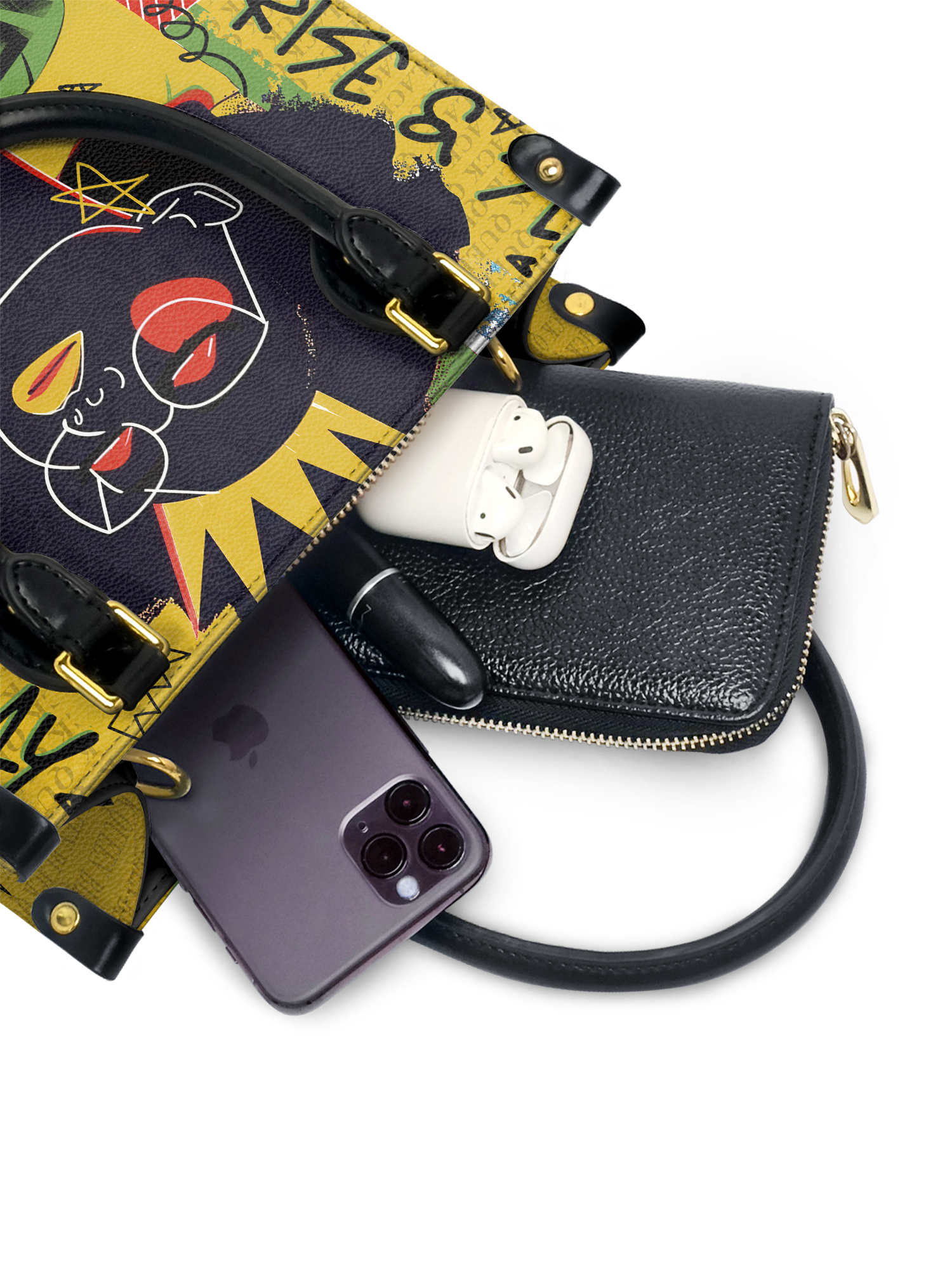 "Aina" Lemon Zest Small Leather Handbag