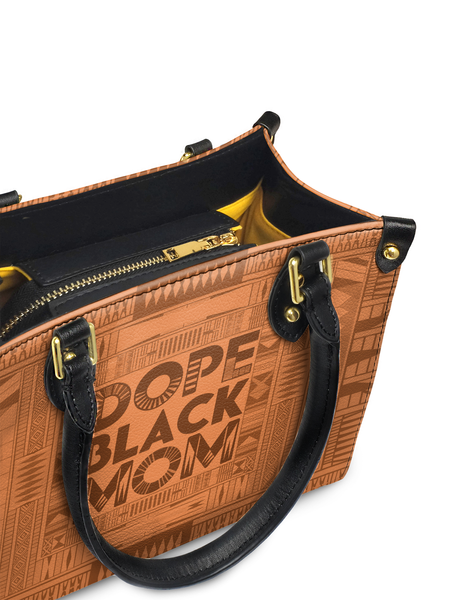 "Dope Black Mom" Small Leather Handbag