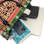 "Dope Black Wife" Frosted Pine Leather Handbag