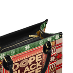 "Dope Black Wife" Frosted Pine Leather Handbag