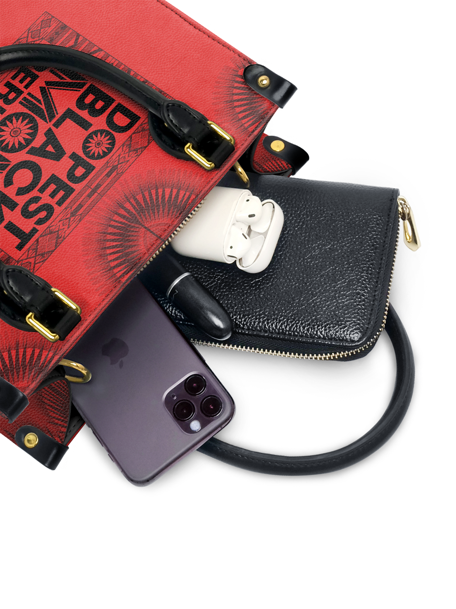 "Tajimom" Small Leather Handbag