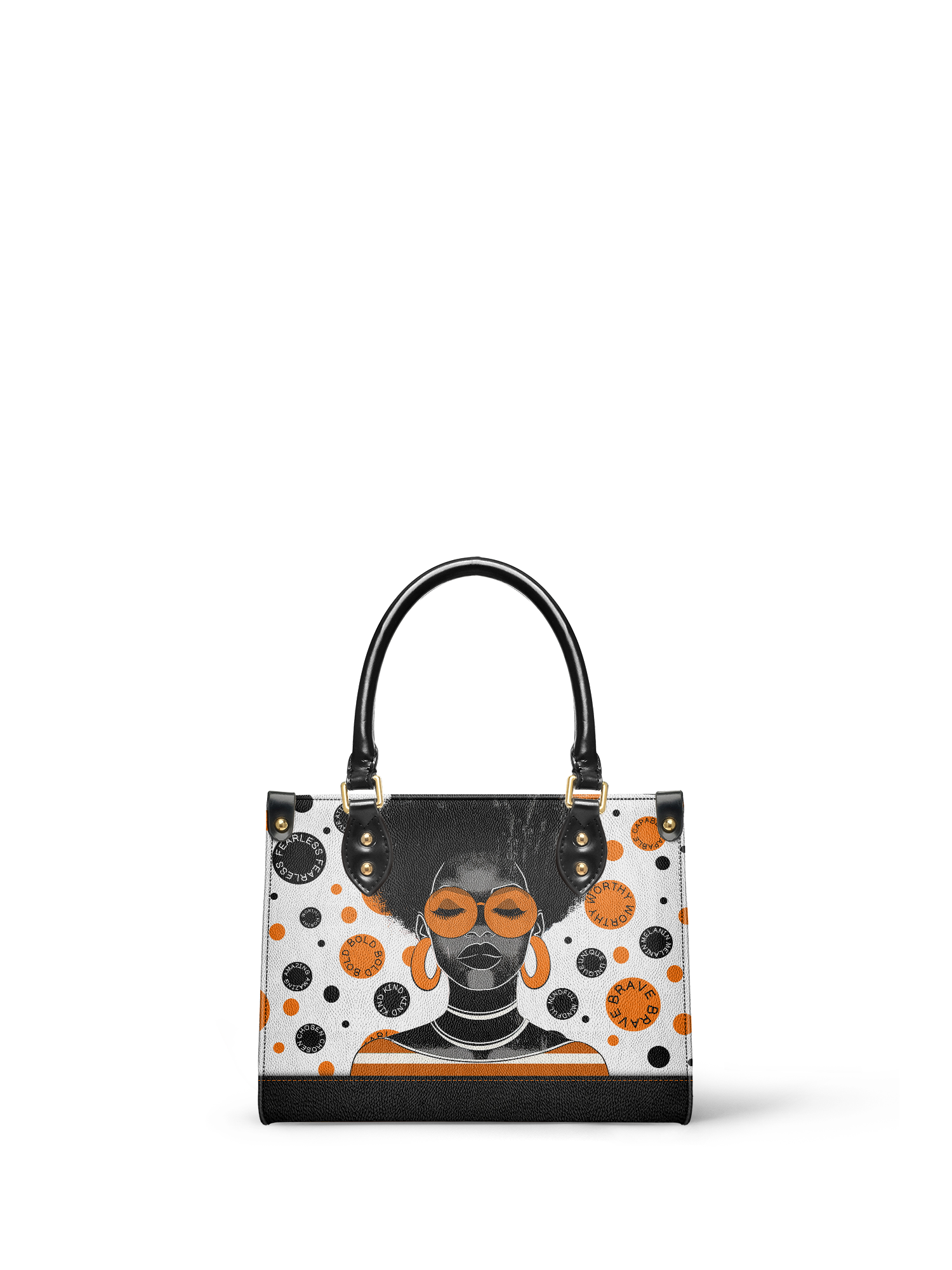 "Fahari" Marshmallow Citrus Small Leather Handbag