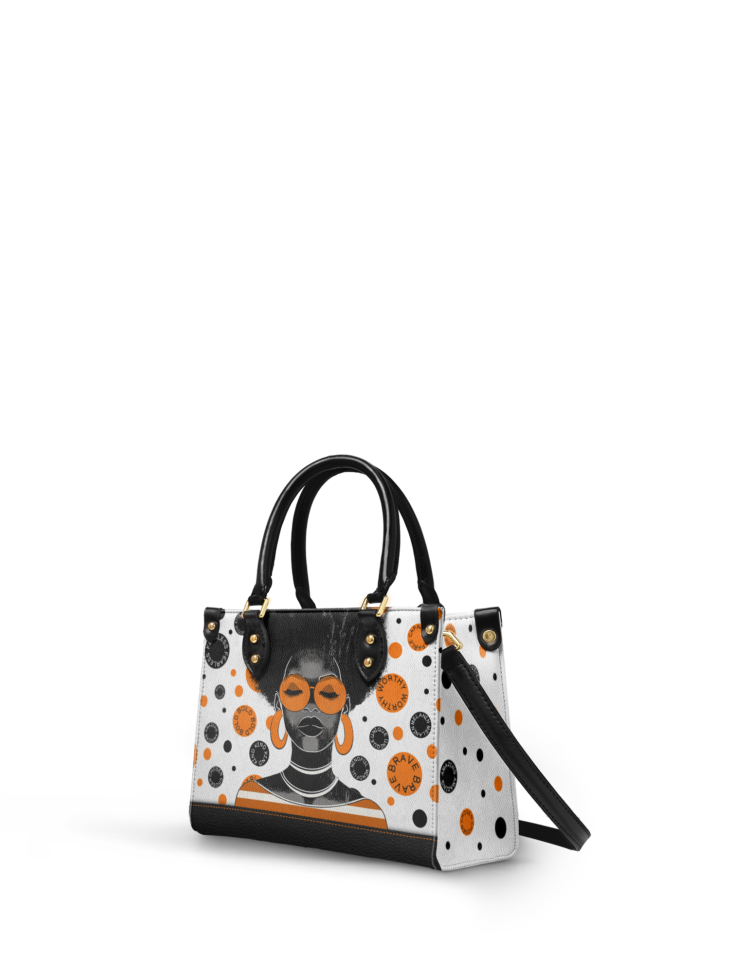 "Fahari" Marshmallow Citrus Small Leather Handbag
