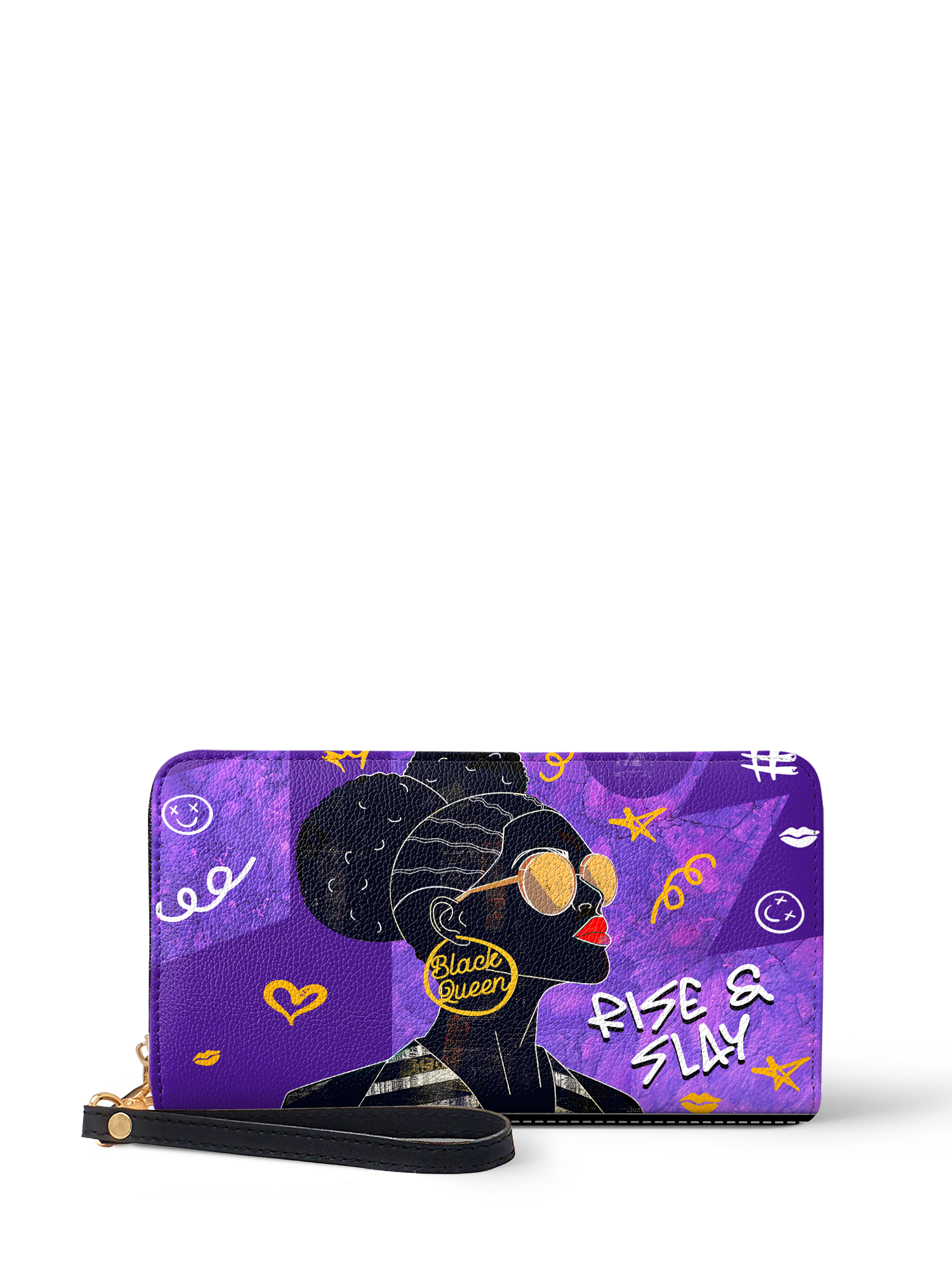 "Sanaa" Purple Crayon Wallet