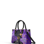 "Sanaa" Purple Crayon Small Leather Handbag