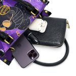 "Sanaa" Purple Crayon Small Leather Handbag