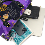 "Sanaa" Purple Crayon Leather Handbag