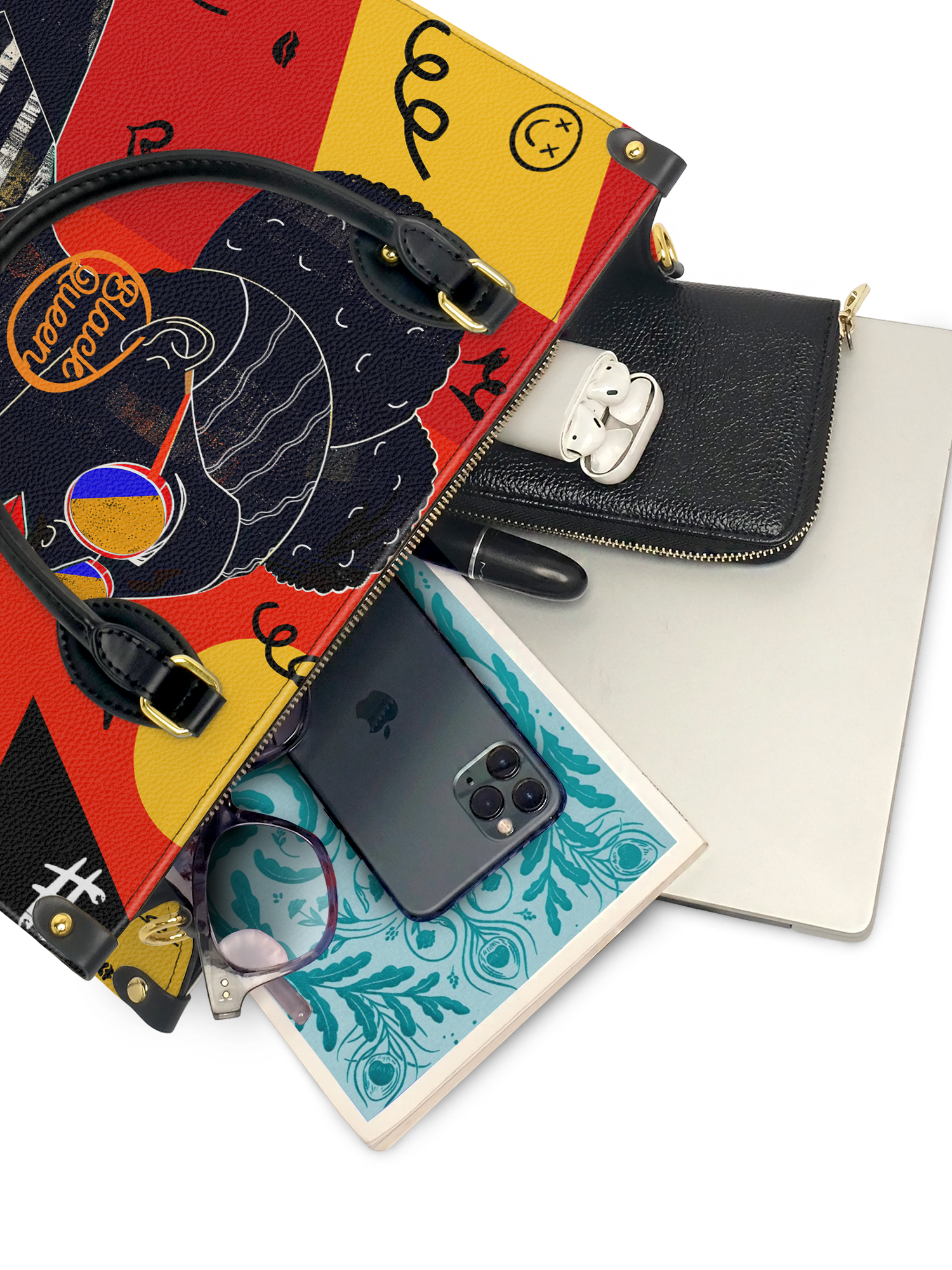 "Sanaa" Paprika Leather Handbag