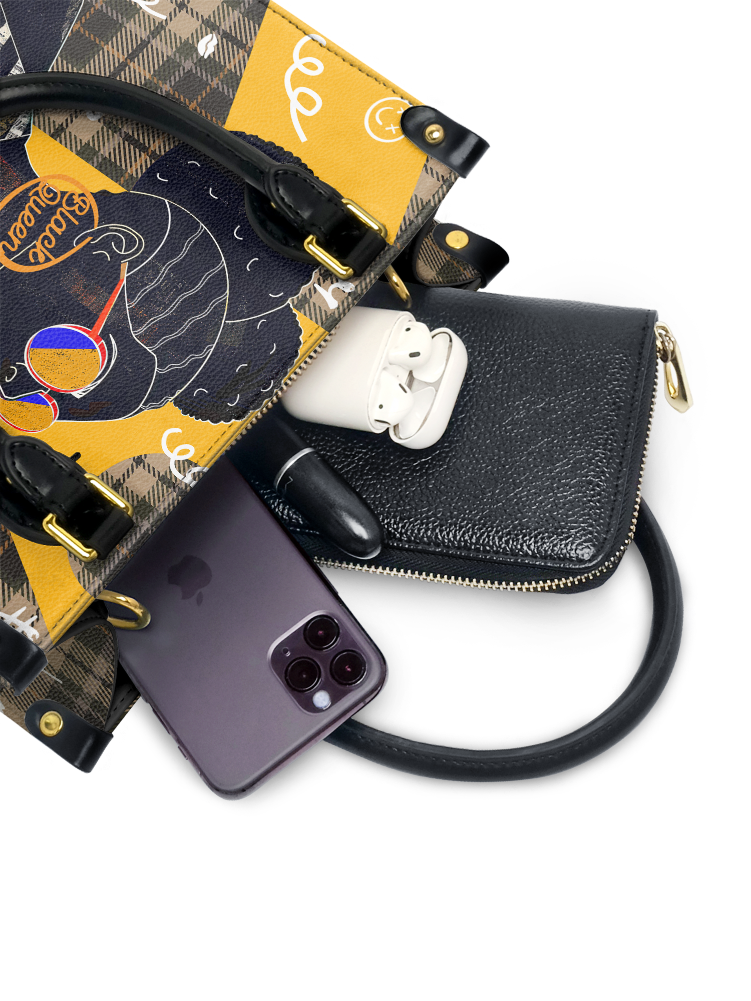 "Sanaa" Cornbread Small Leather Handbag