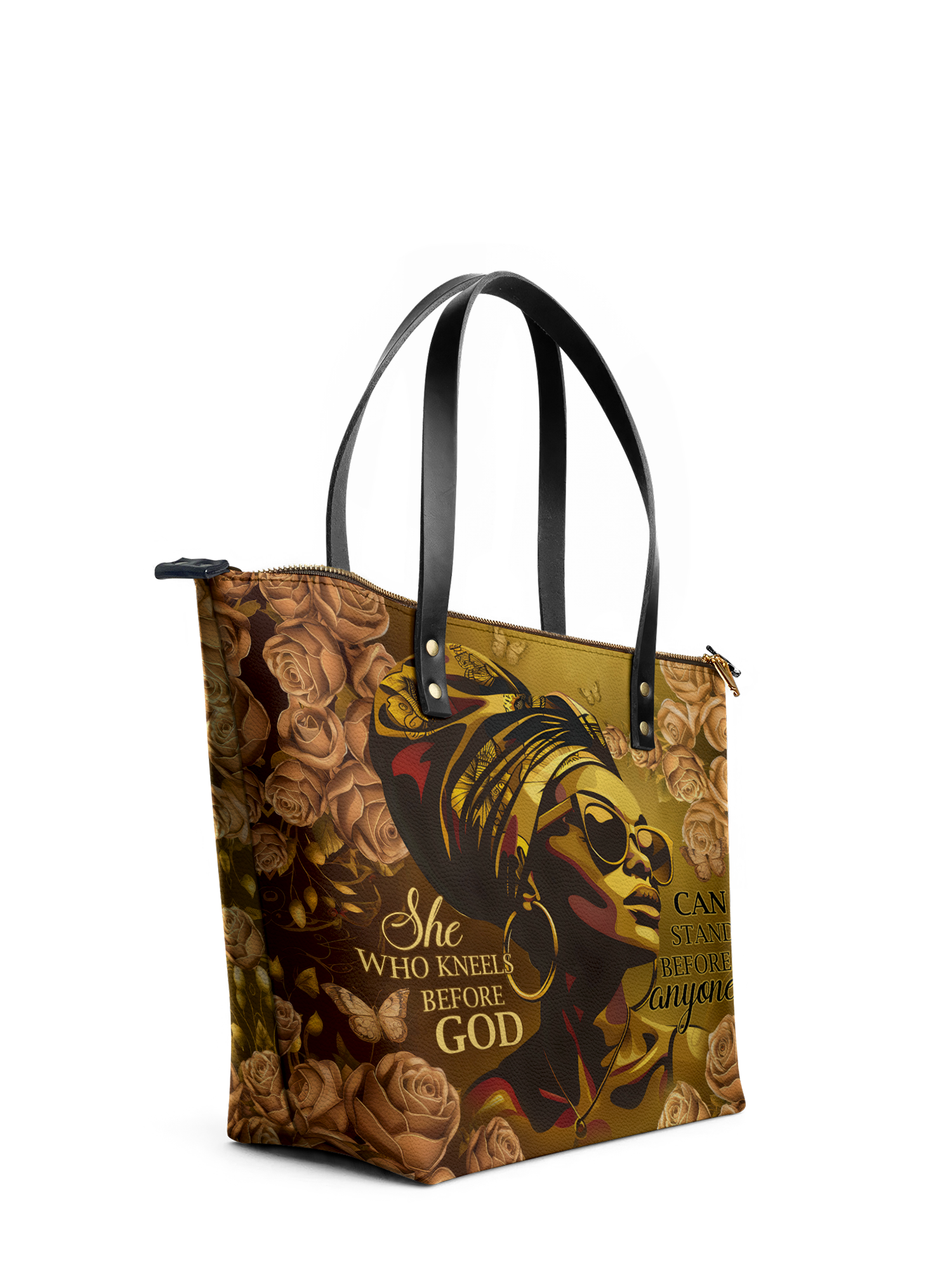 "Godfidence" Leather Tote Bag