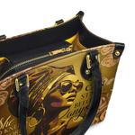 "Godfidence" Small Leather Handbag