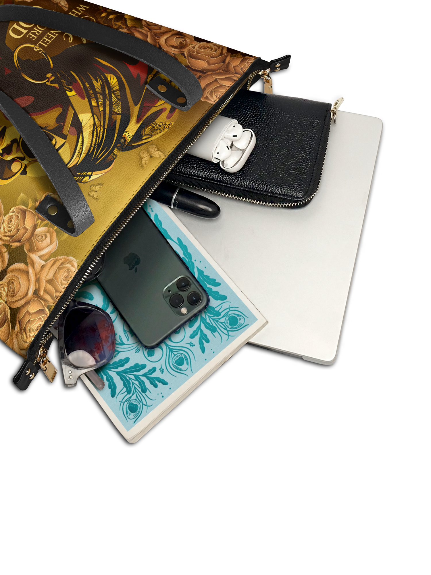 "Godfidence" Leather Tote Bag