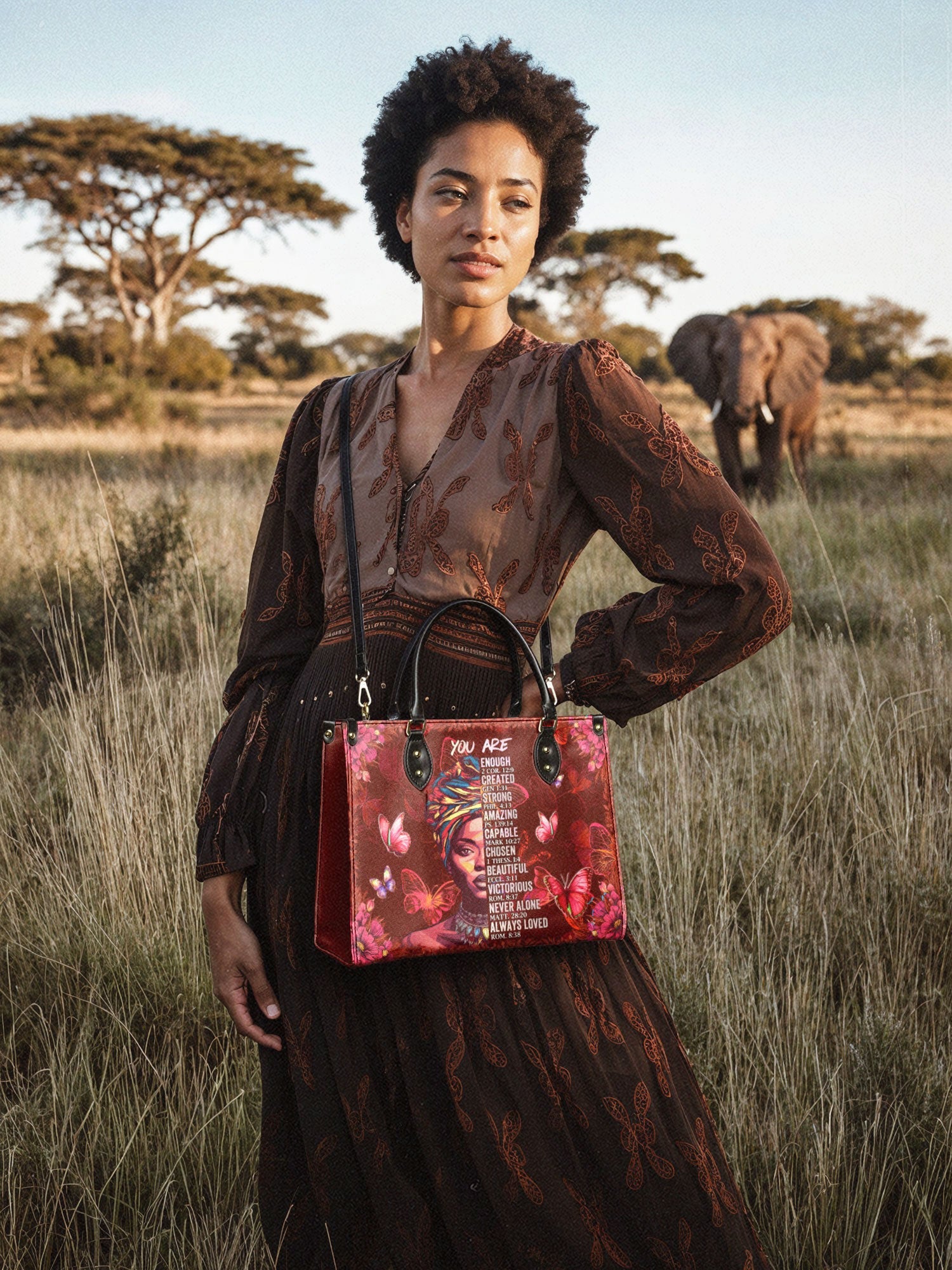"Imani" Pomegranate Red Leather Handbag