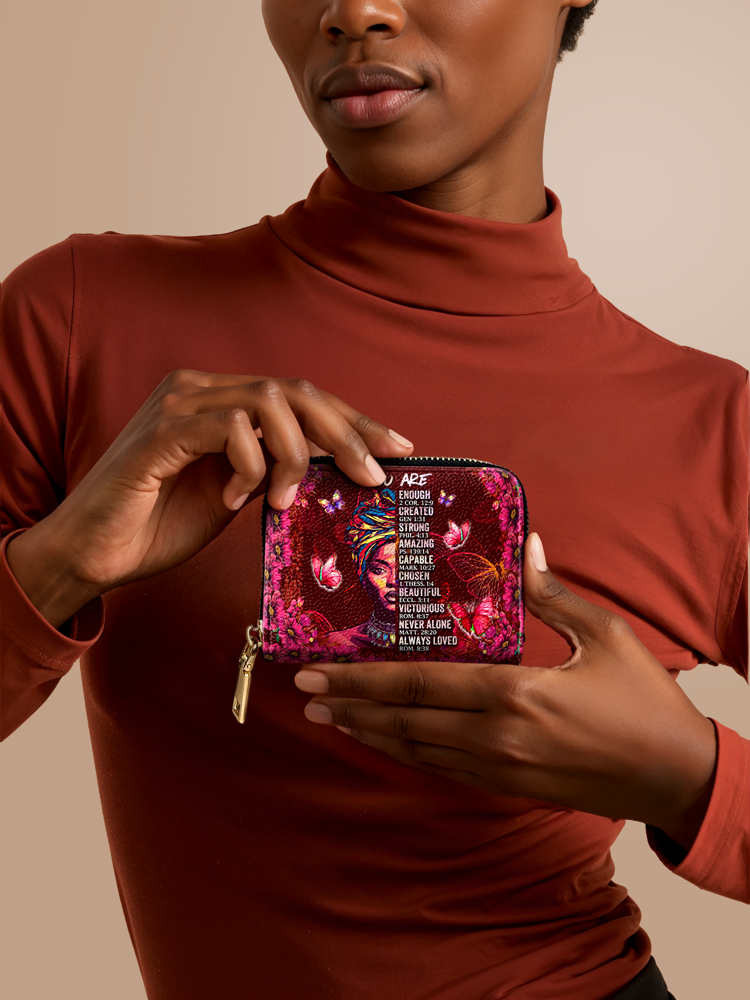 "Imani" Pomegranate Red Mini Wallet