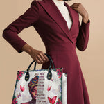 "Imani" Dove White Leather Handbag