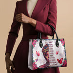 "Imani" Dove White Leather Handbag