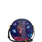 "Imani" Blue Orchid Circle Crossbody Bag