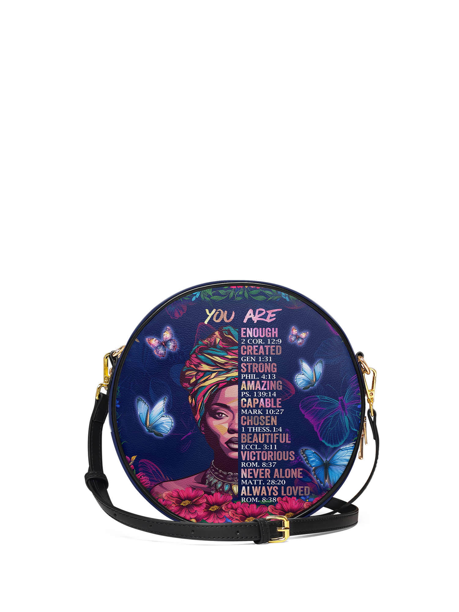 "Imani" Blue Orchid Circle Crossbody Bag