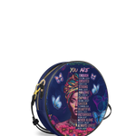 "Imani" Blue Orchid Circle Crossbody Bag