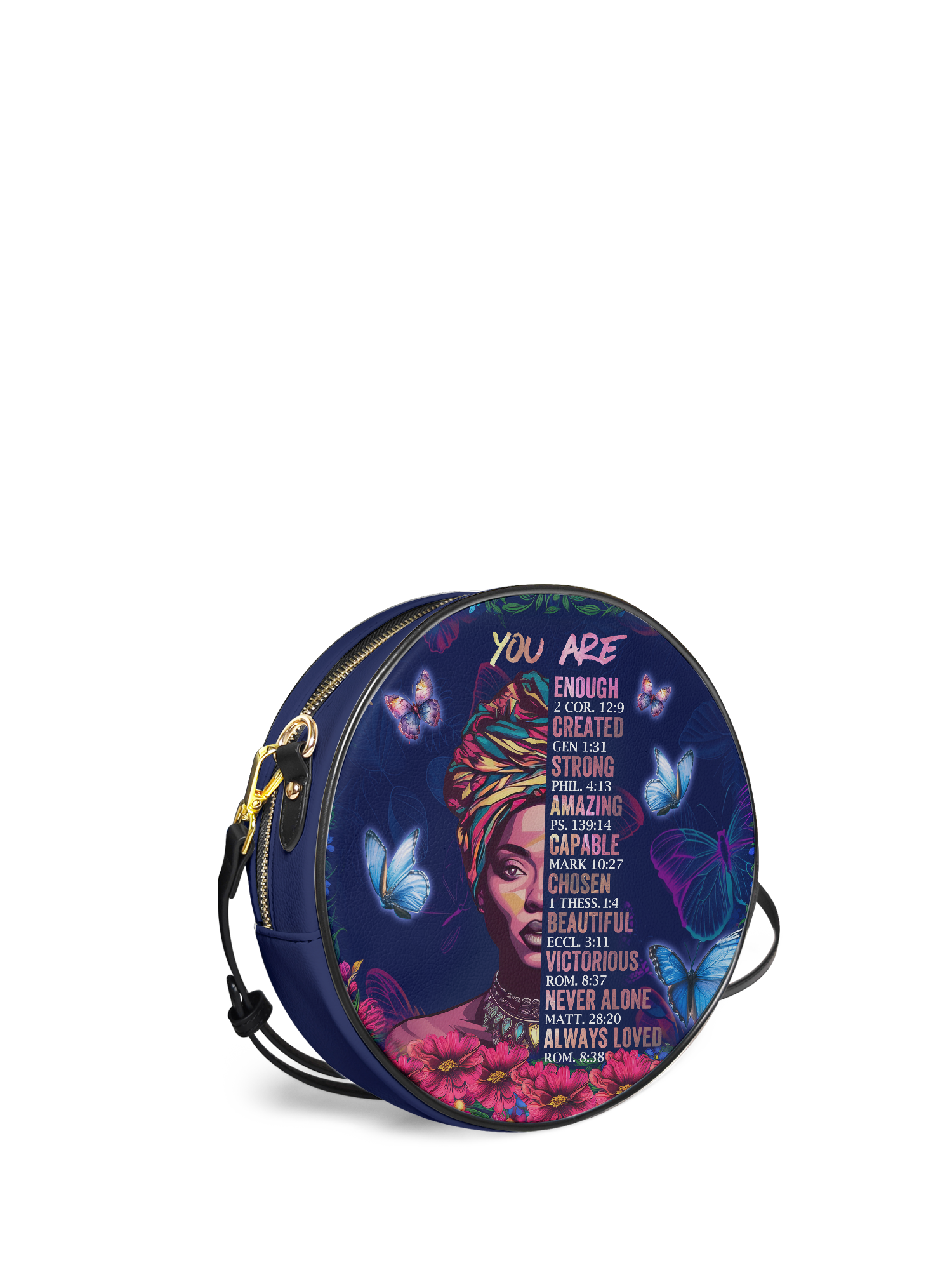 "Imani" Blue Orchid Circle Crossbody Bag