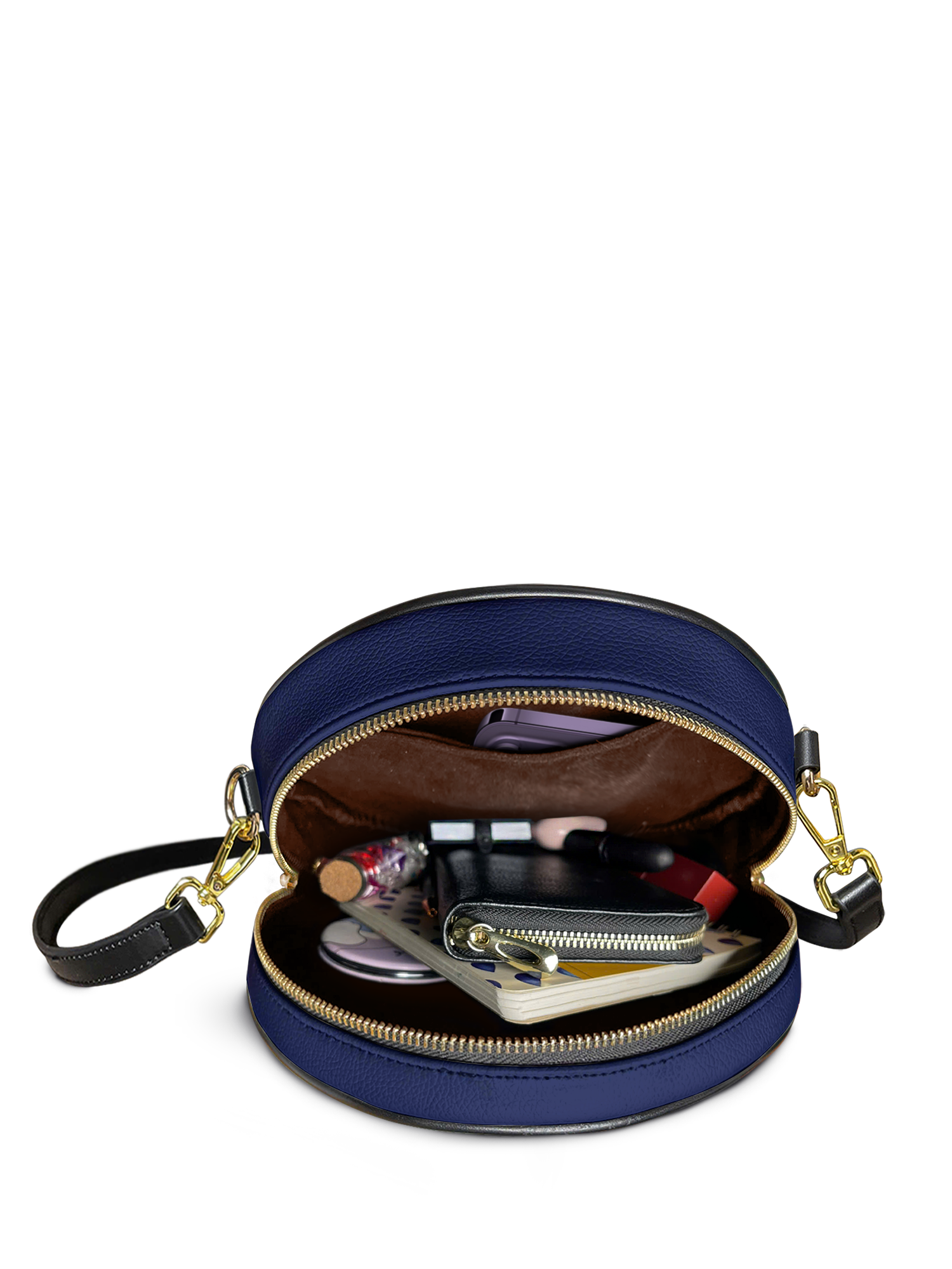 "Imani" Blue Orchid Circle Crossbody Bag