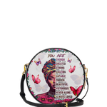 "Imani" Dove White Circle Crossbody Bag