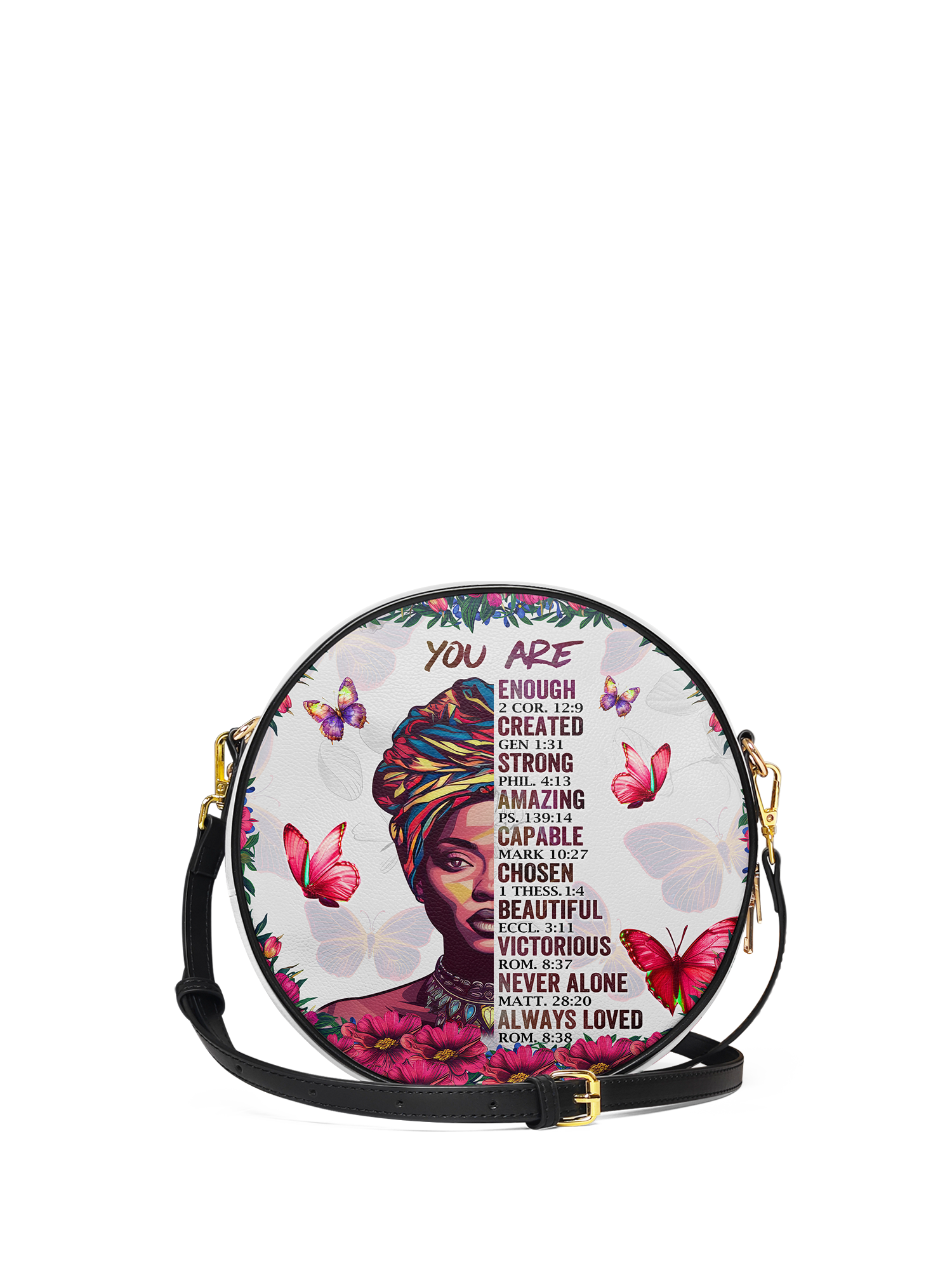 "Imani" Dove White Circle Crossbody Bag