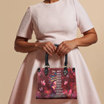 "Imani" Pomegranate Red Small Leather Handbag