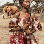 "Imani" Pomegranate Red Small Leather Handbag