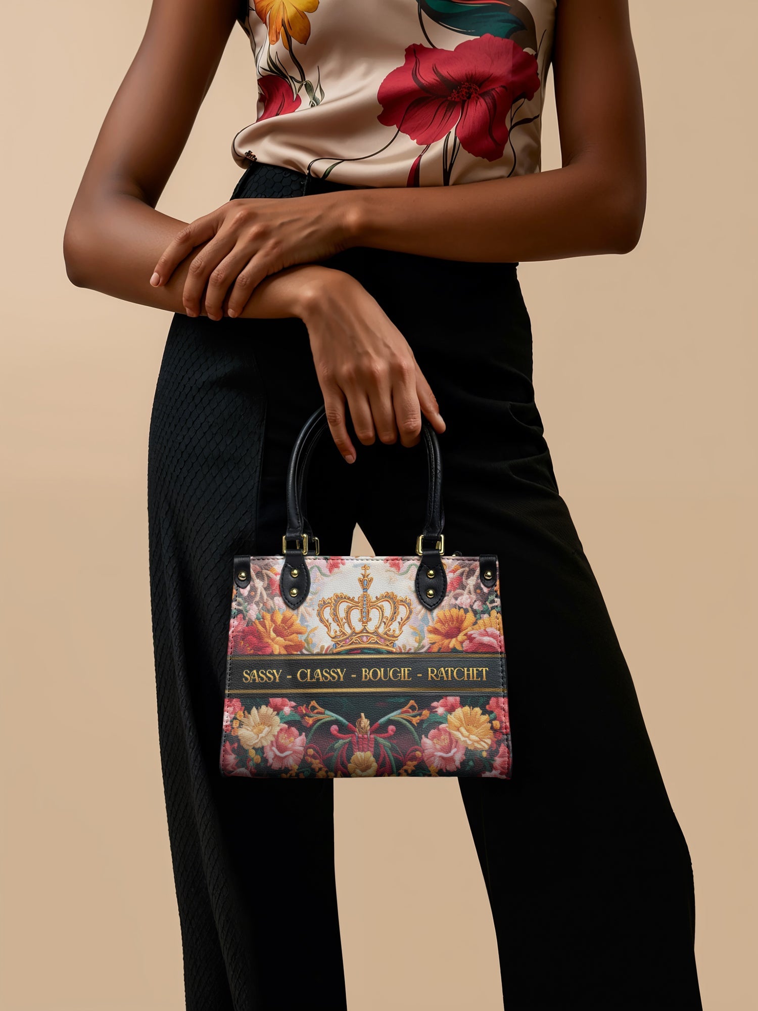 "Naija Royale" Small Leather Handbag