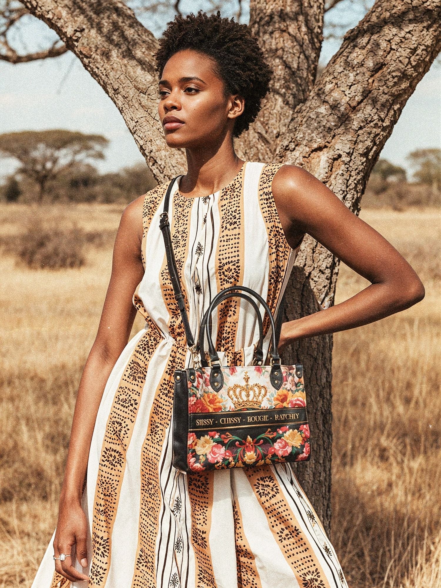 "Naija Royale" Small Leather Handbag