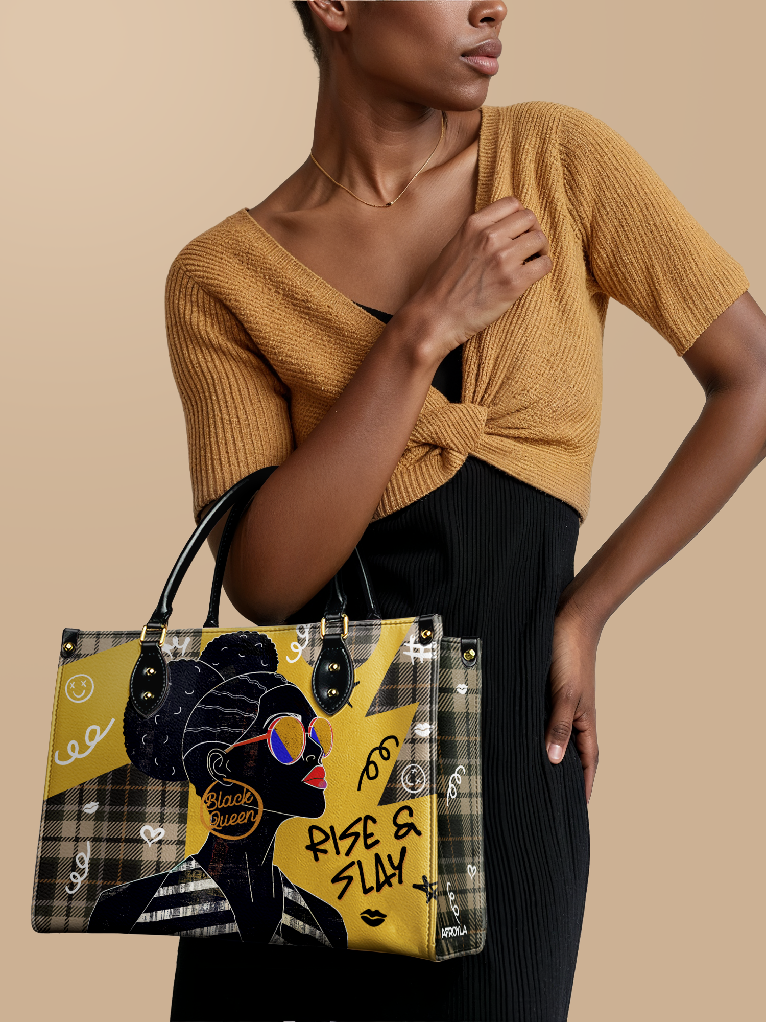 "Sanaa" Cornbread Leather Handbag