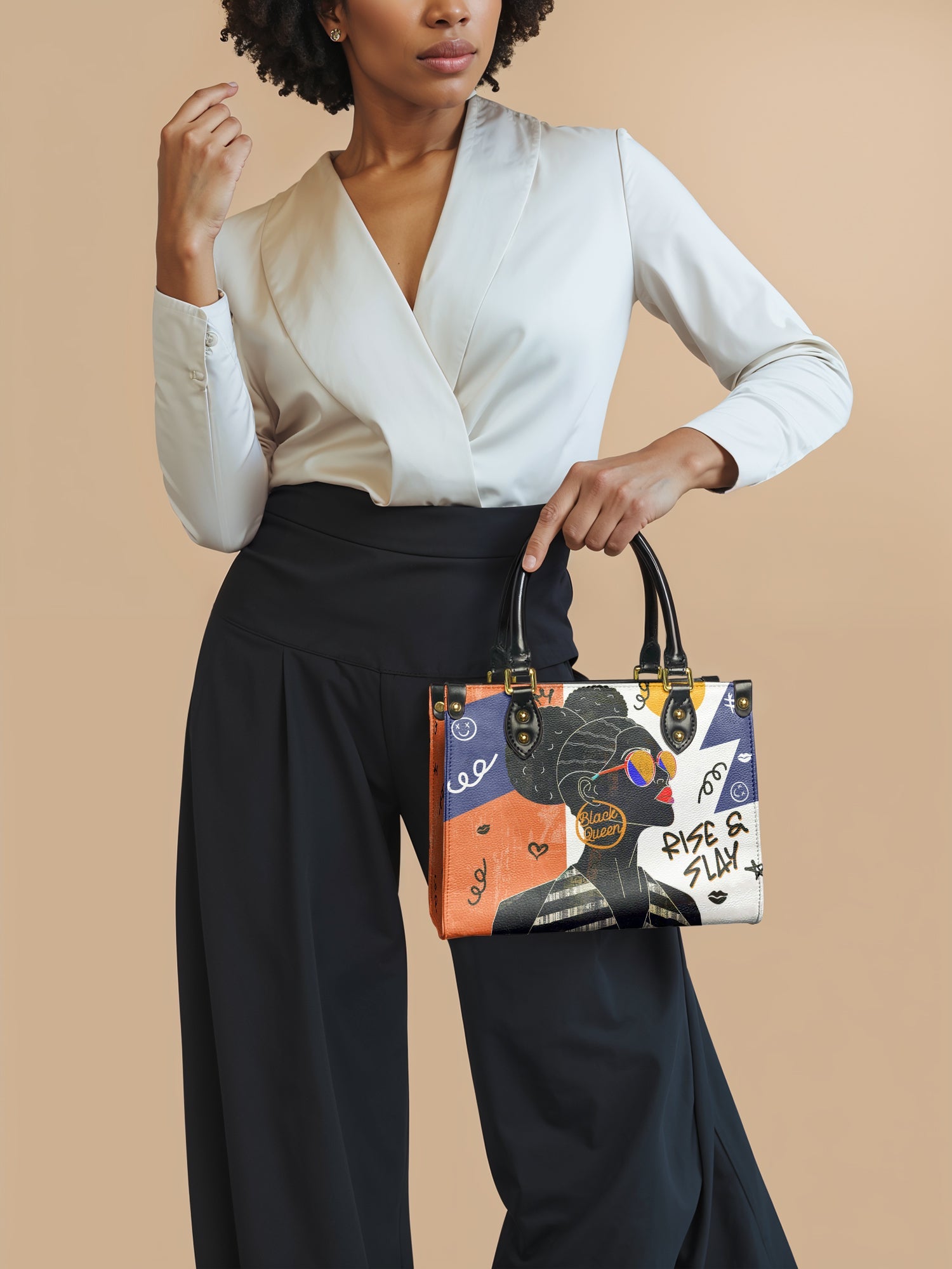 "Sanaa" Salt Pop Small Leather Handbag